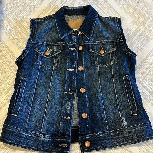 Joe’s Jeans Women’s Denim Distressed Vest - Picture 1 of 7
